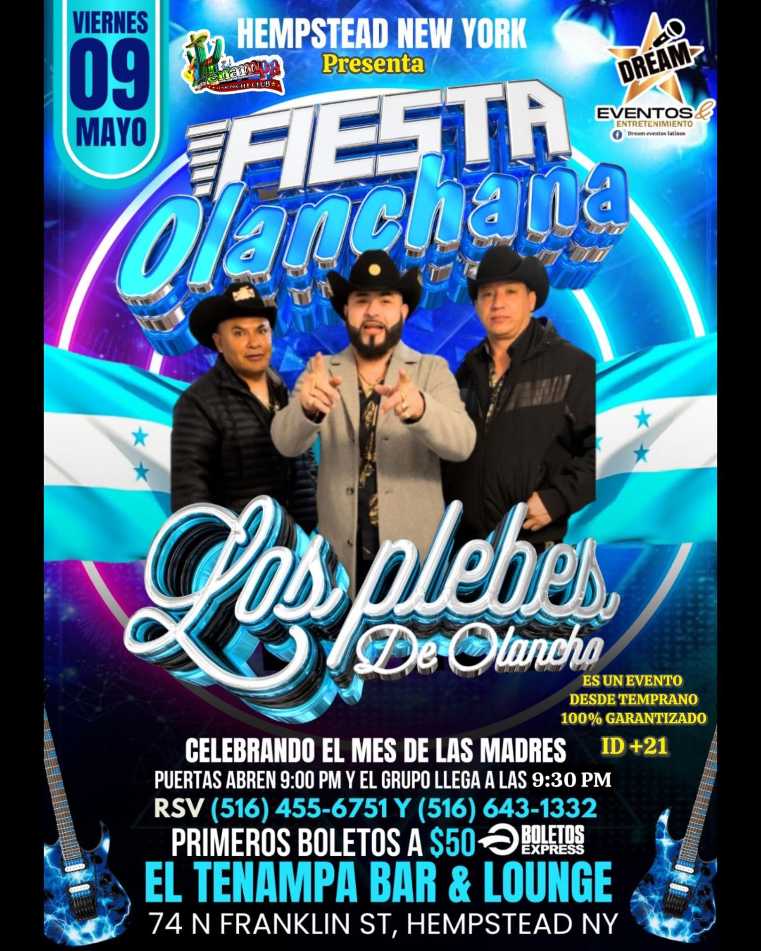 Vie 09 Mayo Los Plebes De Olancho en Hempstead New York