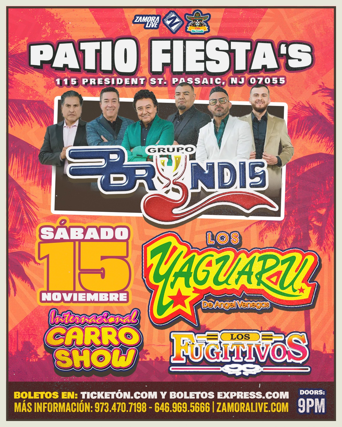 GRUPO BRYNDIS, LOS YAGUARU, INTERNACIONAL CARRO SHOW, LOS FUGITIVOS