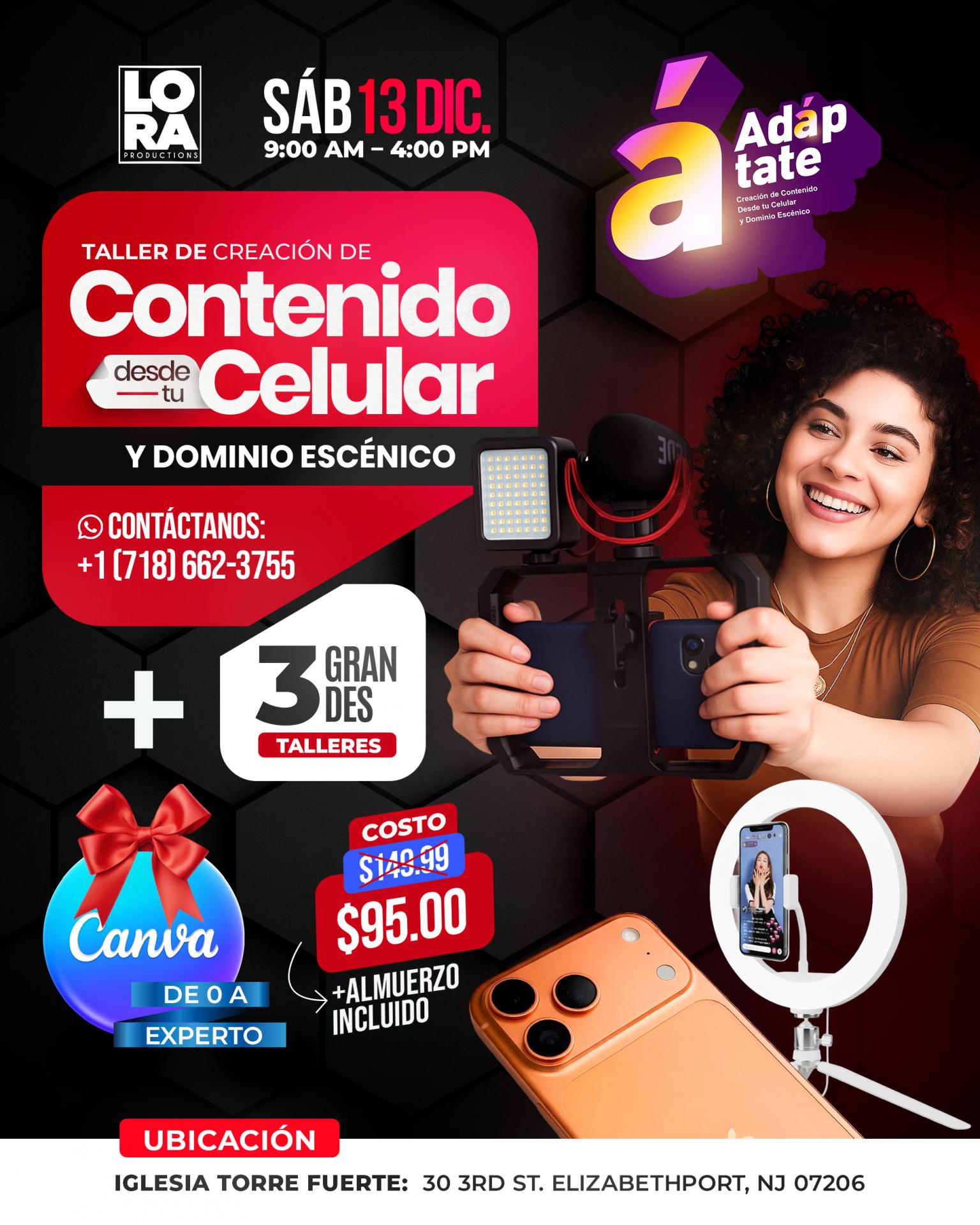 🔴 Taller Teórico - Práctico de creación de contenido y dominio escénico: ADÁPTATE 2025 💡📱