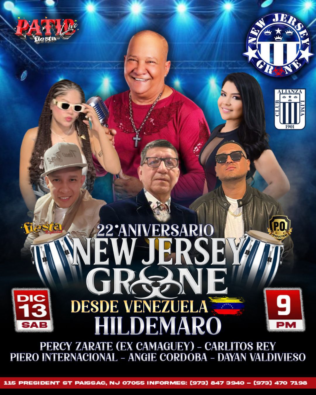 Buy tickets for 22 ANIVERSARIO NEW JERSEY GRONE, DESDE VENEZUELA HILDEMARO 22 ANIVERSARIO NEW JERSEY GRONE, DESDE VENEZUELA HILDEMARO