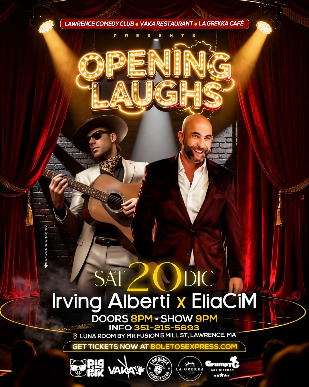 Lawrence Comedy Club Irving Alberti & Eliacim