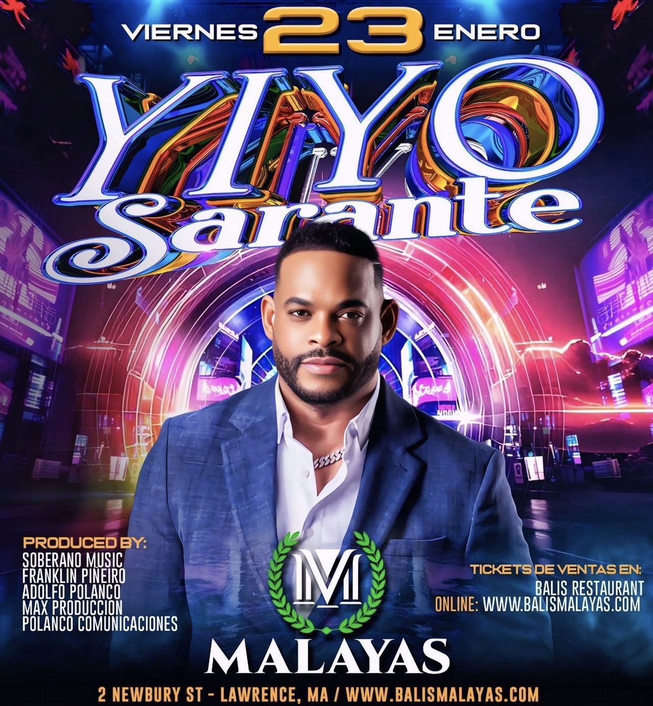 Buy tickets for Yiyo Sarante En Concierto VIP Yiyo Sarante En Concierto VIP