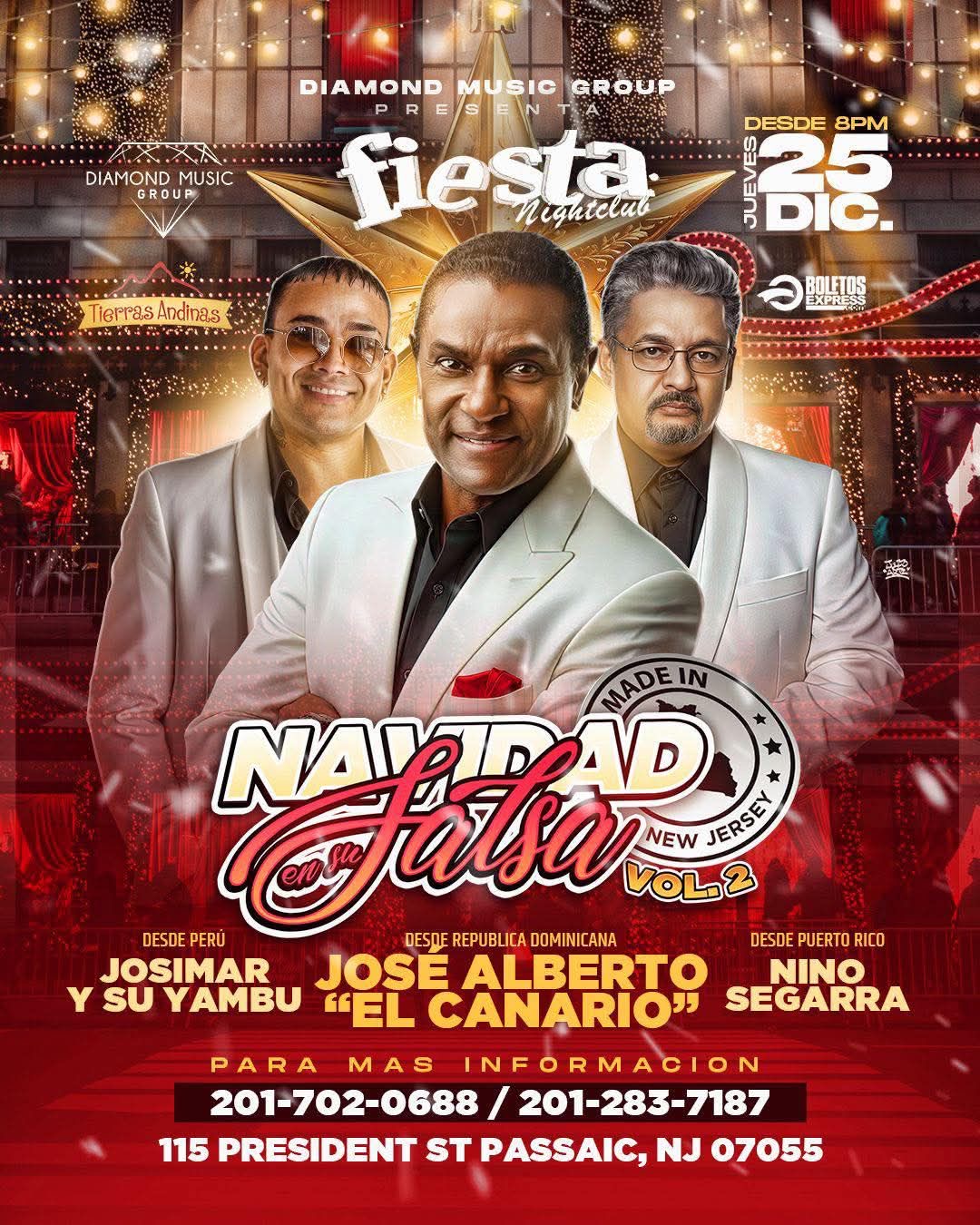 Buy tickets for José Alberto el Canario desde Republuca Dominicana - Josimar y su Yambu desde Peru - y Nino Segarra desde Puerto Rico José Alberto el Canario desde Republuca Dominicana - Josimar y su Yambu desde Peru - y Nino Segarra desde Puerto Rico