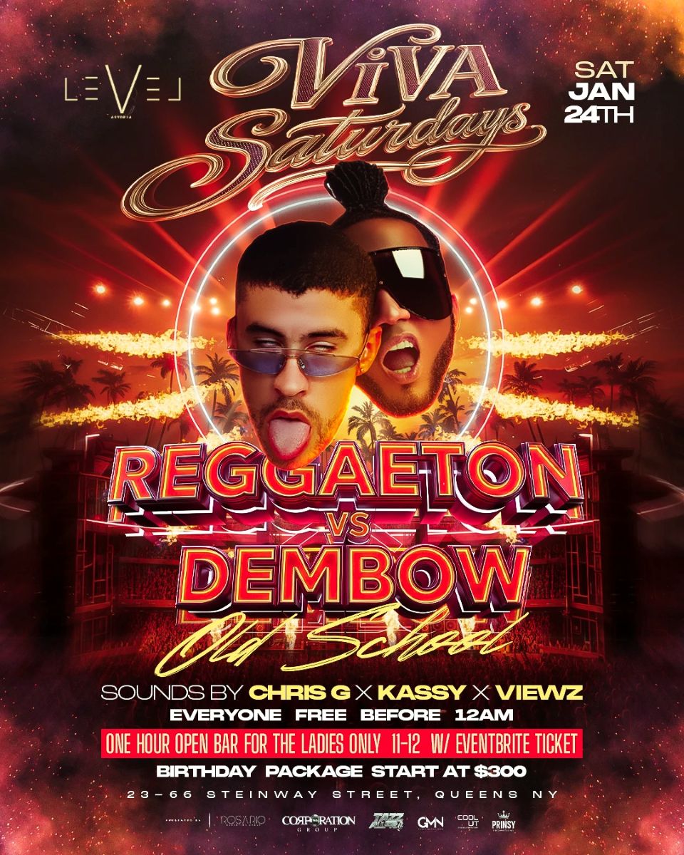 Viva Saturdays: Reggaeton vs Dembow Old School at Level Astoria Queens