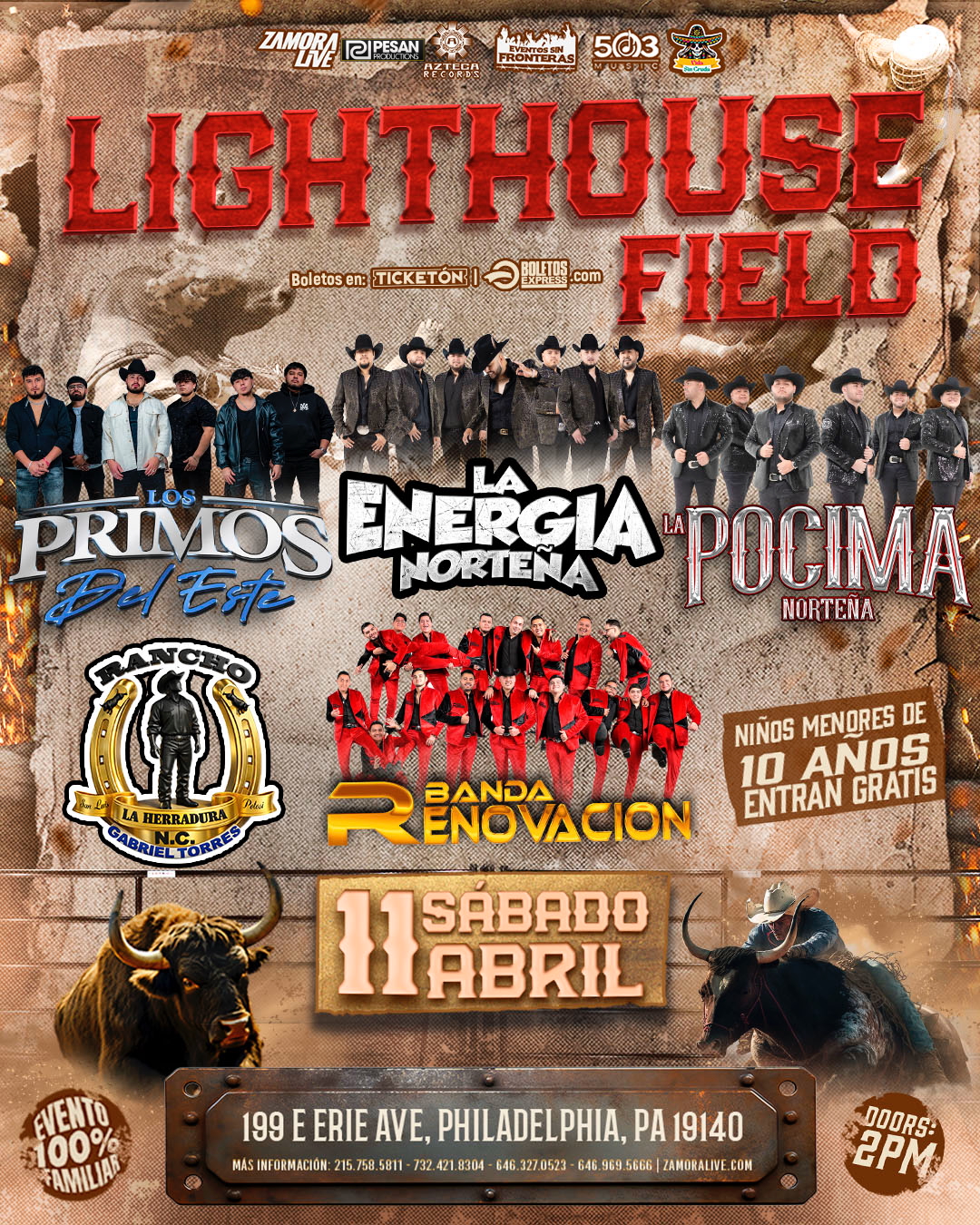 LA ENERGIA NORTEÑA •  LOS PRIMOS DEL ESTE • LA POCIMA NORTEÑA • BANDA RENOVACIÓN