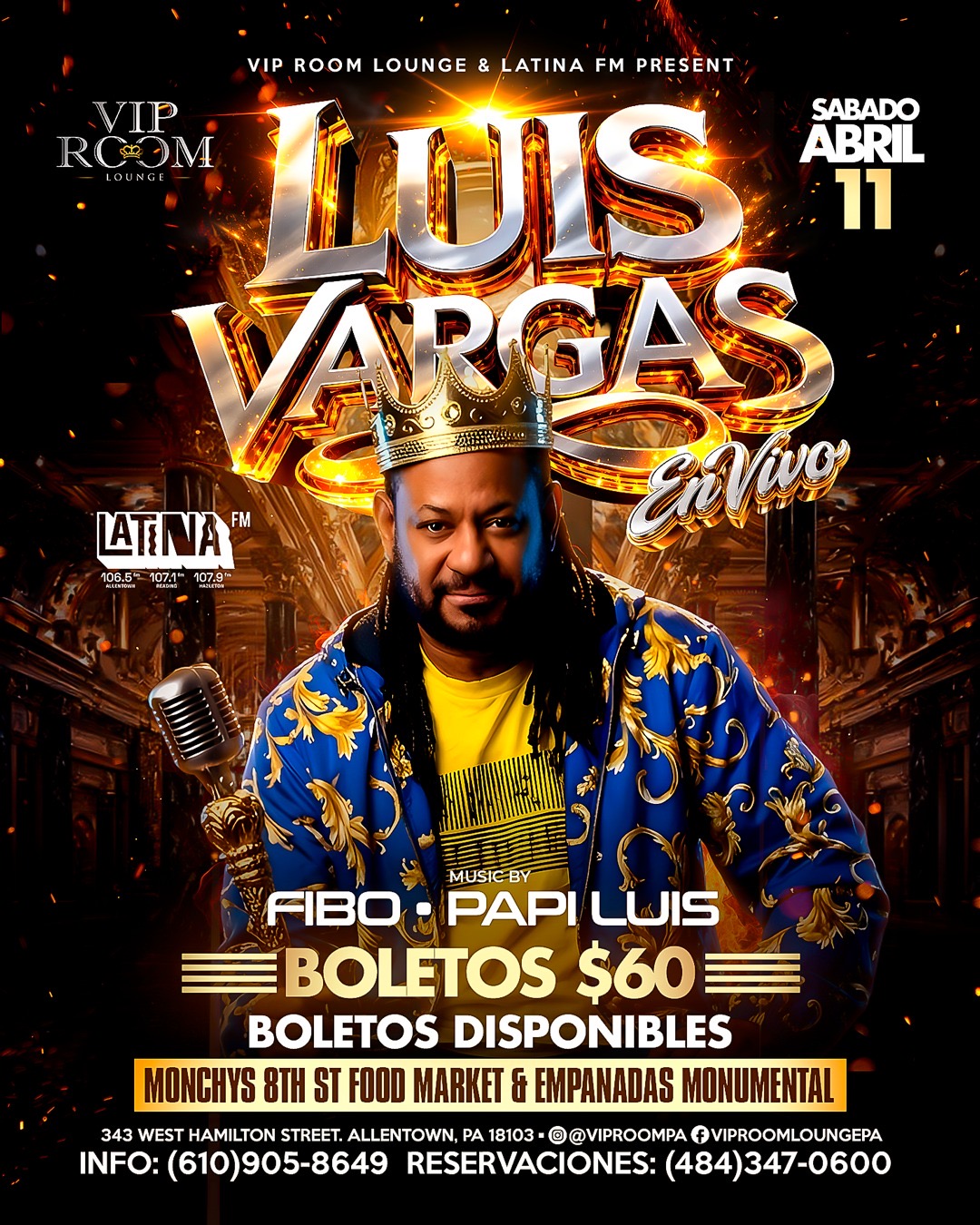 Buy tickets for LUIS VARGAS LUIS VARGAS