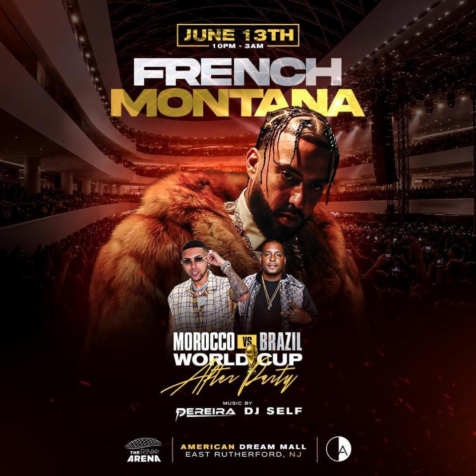 Buy tickets for French Montana Live: Morocco vs Brazil World Cup After Party French Montana Live: Morocco vs Brazil World Cup After Party