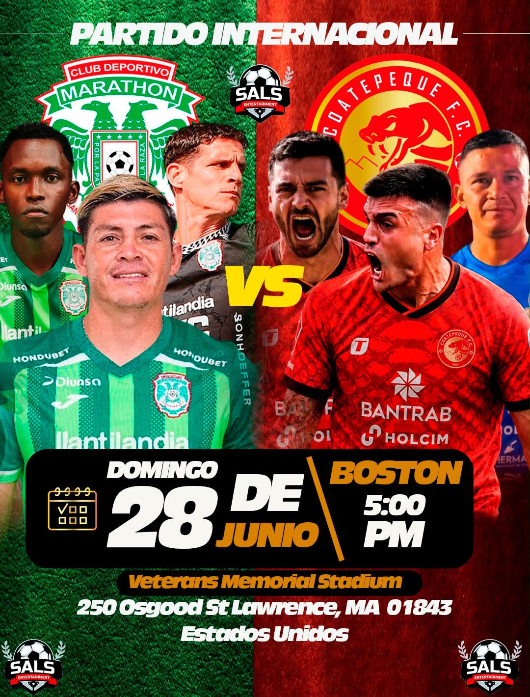Buy tickets for PARTIDO AMISTOSO INTERNACIONAL MARATHON FC VS COATEPEQUE FC PARTIDO AMISTOSO INTERNACIONAL MARATHON FC VS COATEPEQUE FC