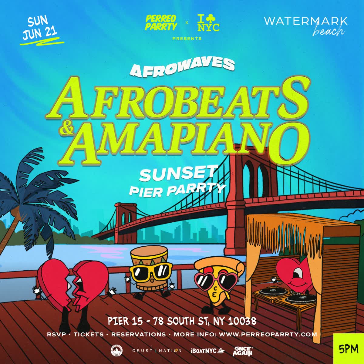 Buy tickets for Afrobeats & Amapiano - Sunday Sunset Reggaeton Party @ Watermark Afrobeats & Amapiano - Sunday Sunset Reggaeton Party @ Watermark