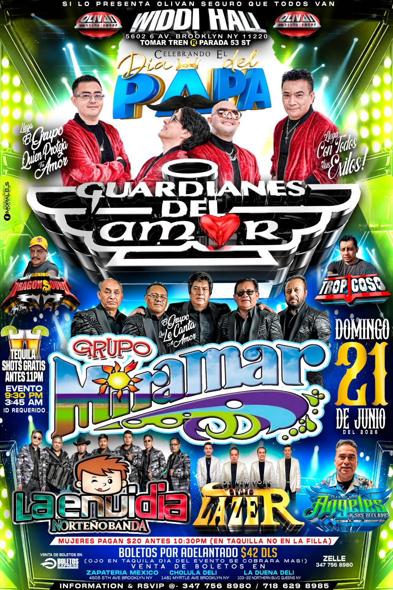 Guardianes Del Amor, Grupo Miramar, Envidia Norteno Band